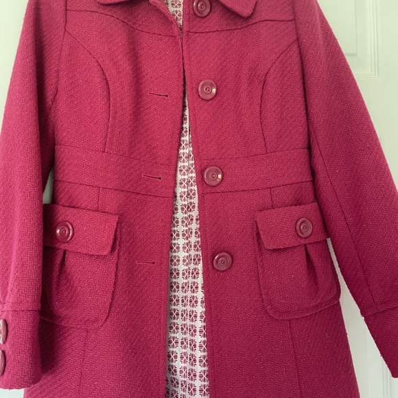 Tulle Magenta Lined Jacket - Picture 2 of 4